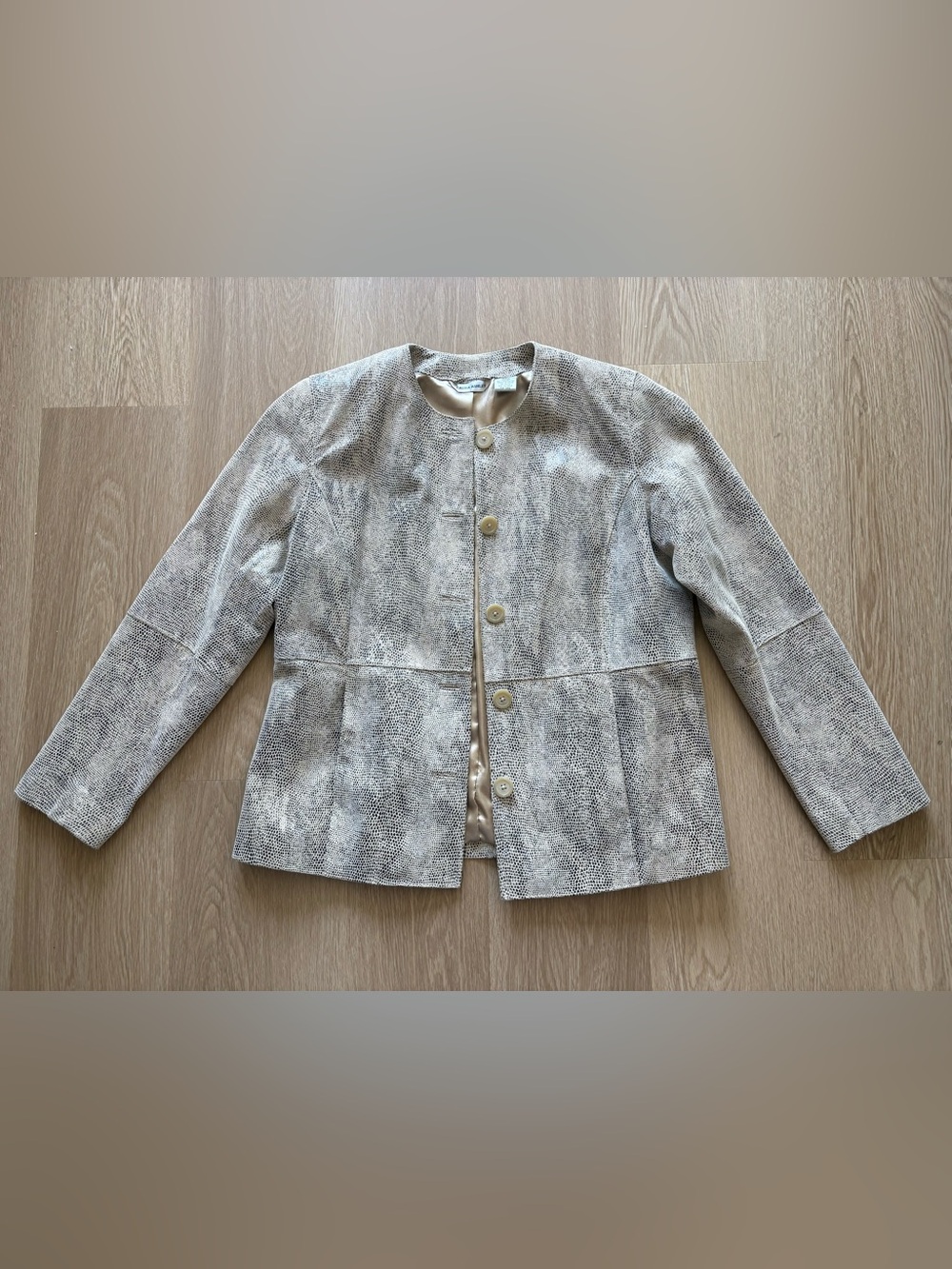 Womens Genuine Leather Snakeskin Jacket